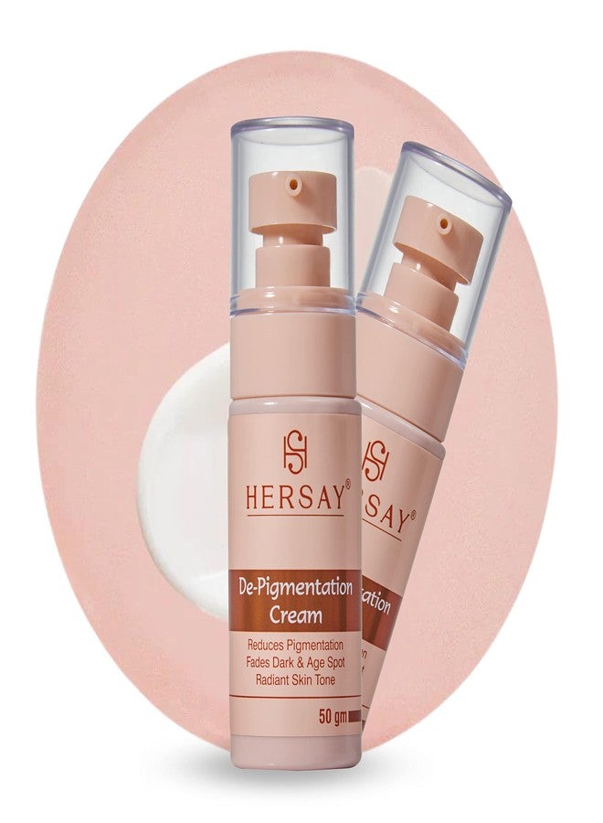 Hersay De Pigmentation Cream Moisturizer For Face & Body |Reduces Dark & Age Spots | Gives a Brighter Even Skin Tone | Applicable on Face, Underarms, Hands, Neck & Legs | For Women & Men | 50 ml - Image 1