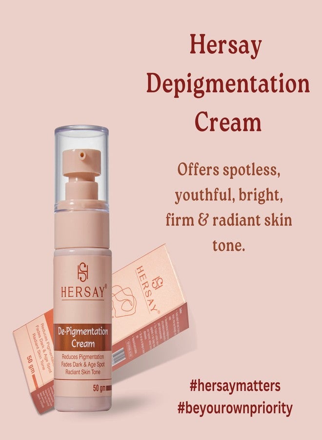 Hersay De Pigmentation Cream Moisturizer For Face & Body |Reduces Dark & Age Spots | Gives a Brighter Even Skin Tone | Applicable on Face, Underarms, Hands, Neck & Legs | For Women & Men | 50 ml - Image 4
