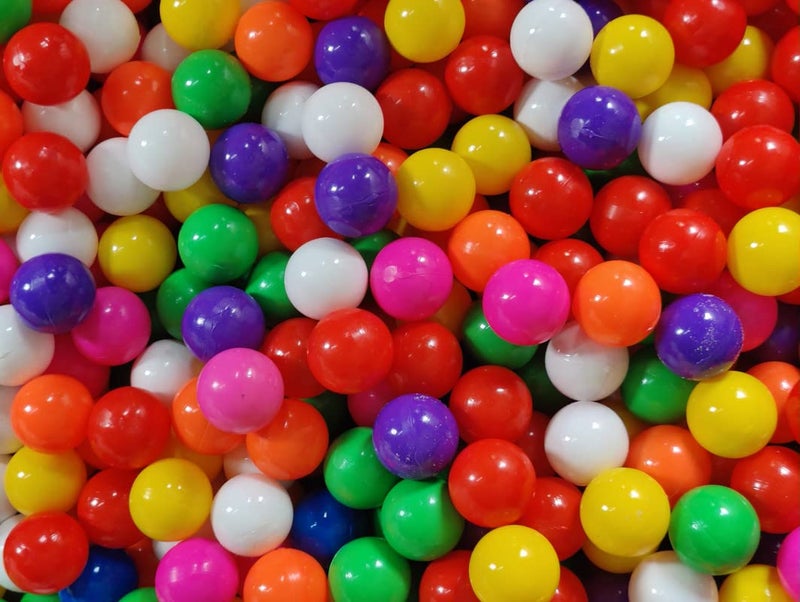 EEVOVEE -100pcs Softy Non Toxic Plastic Pool Ball for Kids, 6.3cm (Big Size), (100pcs), Multi Color - Image 1