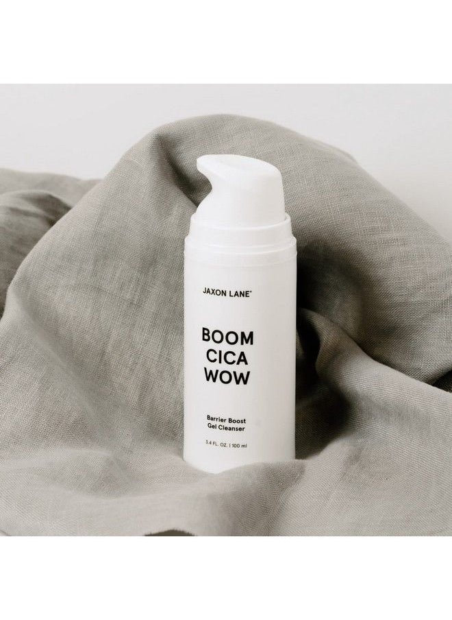 JAXON LANE - Mens Face Wash Boom Cica Wow Barrier Boost Gel Cleanser Daily Facial Cleanser For Men & Women: Hydrating Face Cleanser + Centella Asiatica Hyaluronic Acid Purifying Malachite Green Tea - Image 1