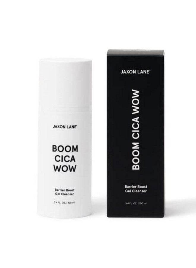 JAXON LANE - Mens Face Wash Boom Cica Wow Barrier Boost Gel Cleanser Daily Facial Cleanser For Men & Women: Hydrating Face Cleanser + Centella Asiatica Hyaluronic Acid Purifying Malachite Green Tea - Image 1