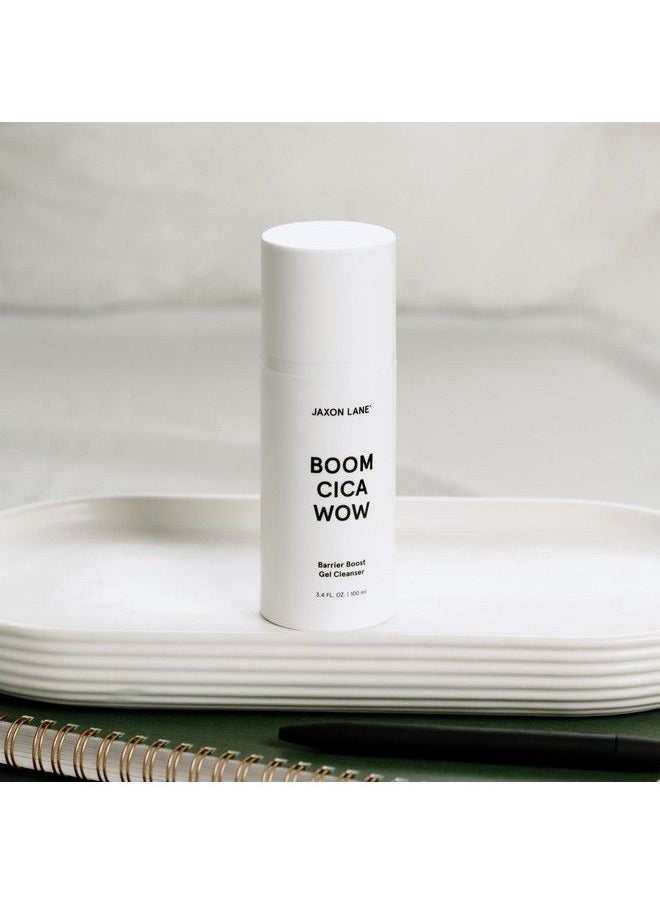JAXON LANE - Mens Face Wash Boom Cica Wow Barrier Boost Gel Cleanser Daily Facial Cleanser For Men & Women: Hydrating Face Cleanser + Centella Asiatica Hyaluronic Acid Purifying Malachite Green Tea - Image 1