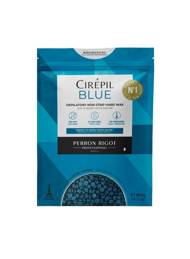 cirepil Blue 400G Unscented All-Purpose Wax Beads - Perfect For Sensitive Skin, Easy Removal Peel-Off Texture, Fluid Gel, No Strip Needed - Image 1