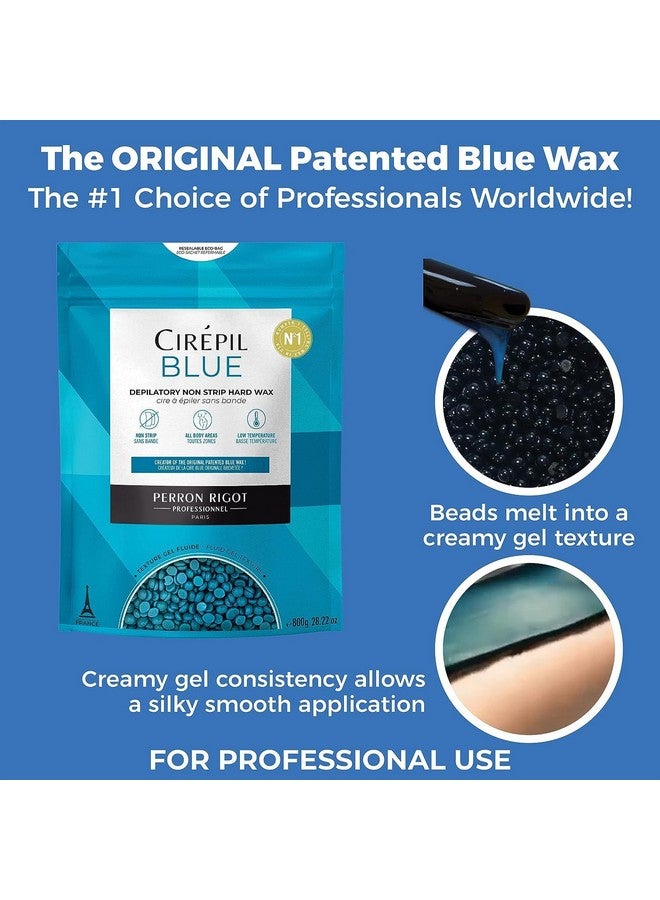 cirepil Blue 400G Unscented All-Purpose Wax Beads - Perfect For Sensitive Skin, Easy Removal Peel-Off Texture, Fluid Gel, No Strip Needed - Image 2