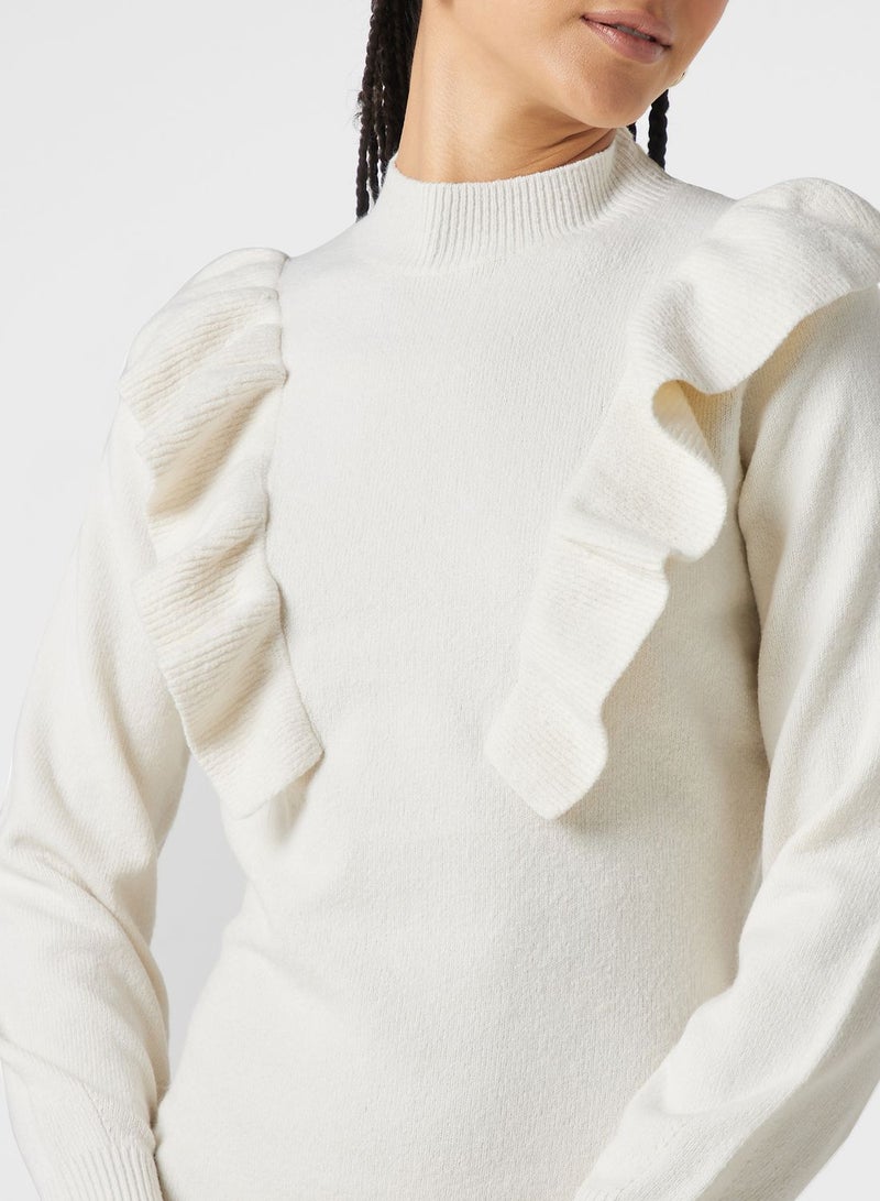 Miss Selfridge Ruffled Sweater Dress - Image 3