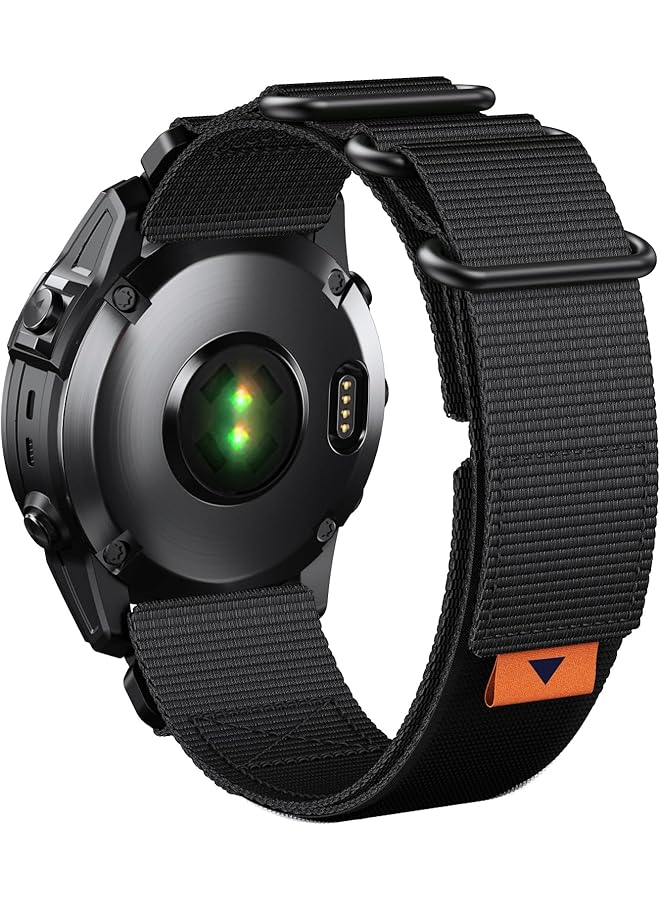 Dado Nylon Three Buckle Desing Watch Strap 22 Mm Compatible With Garmin Fenix 7 Fenix 5P Approach S62 S60 Fenix 6 Fenix 5 6 Pro 5 Plus Nylon Quick Fit Strap - Image 1