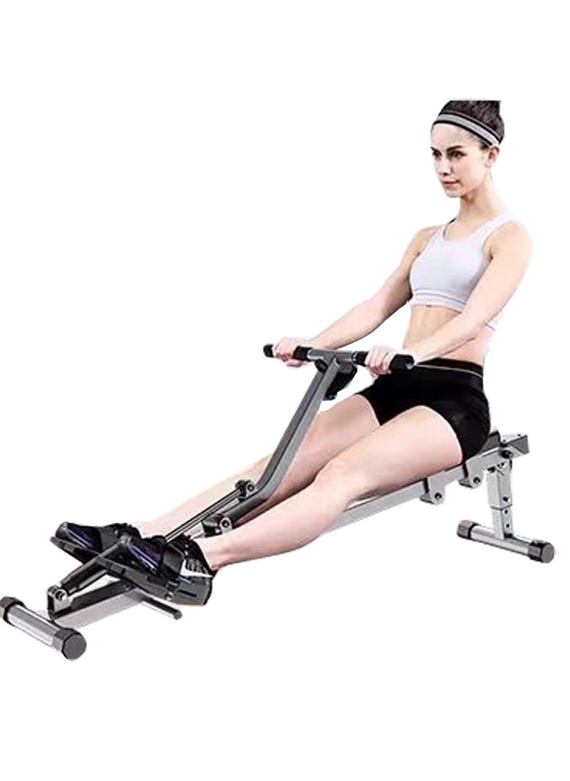 Foldable Hydraulic Rowing Machine - 12-Level Silent Resistance/120kg Capacity, Perfect for Saudi Home Fitness