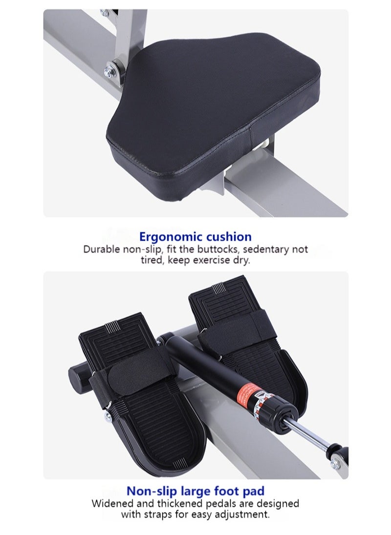 Foldable Hydraulic Rowing Machine - 12-Level Silent Resistance/120kg Capacity, Perfect for Saudi Home Fitness
