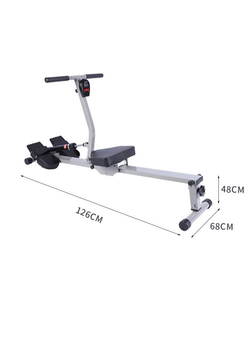 Foldable Hydraulic Rowing Machine - 12-Level Silent Resistance/120kg Capacity, Perfect for Saudi Home Fitness