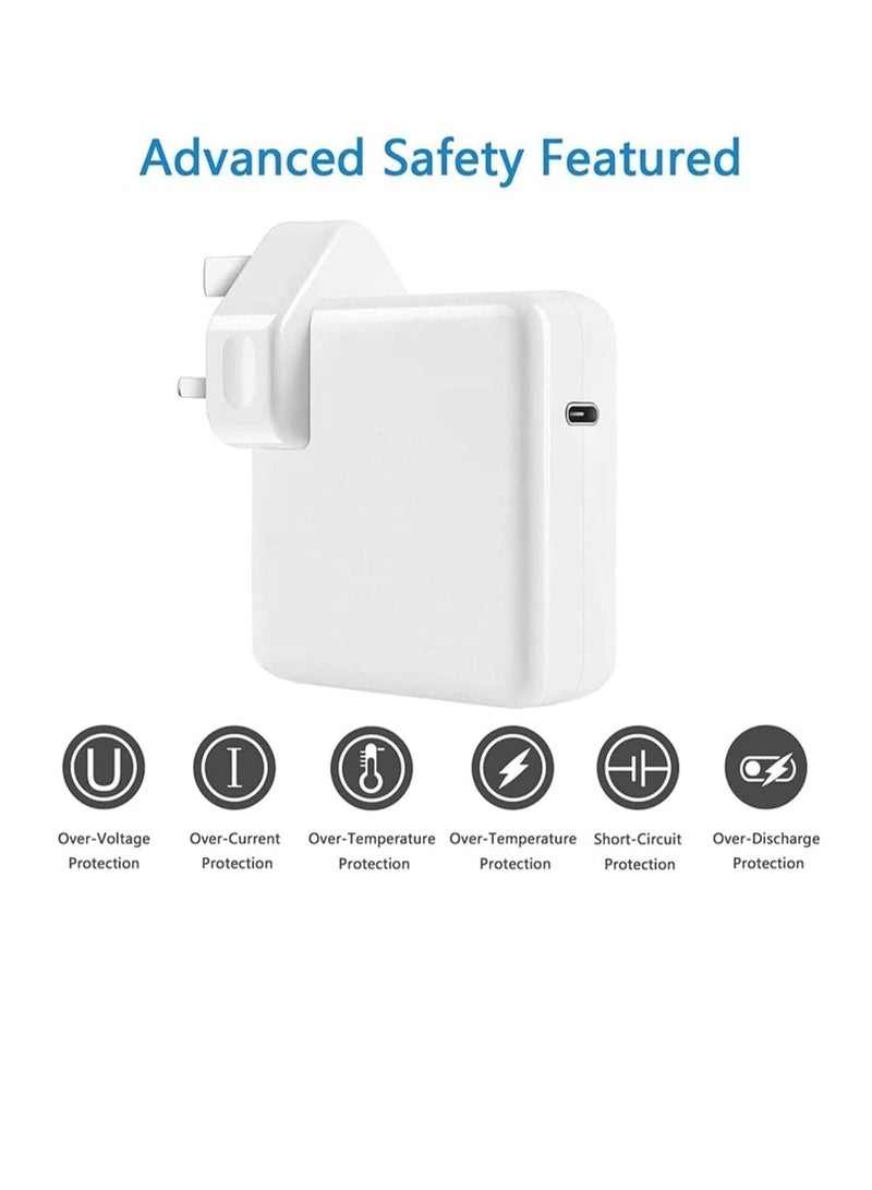 شاحن سريع للكمبيوتر المحمول USB C 96 وات لجهاز MacBook Pro 13 14 15 16 بوصة Air 13 15 بوصة 2020 2019 2018 iPad Pro 12.9 11 بوصة لأجهزة الكمبيوتر المحمول والكمبيوتر اللوحي الذكي مع منفذ USB C USB C إلى C C - Image 2