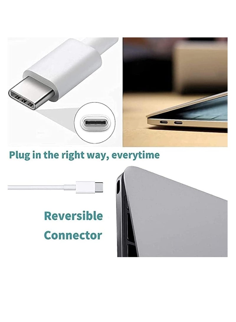 شاحن سريع للكمبيوتر المحمول USB C 96 وات لجهاز MacBook Pro 13 14 15 16 بوصة Air 13 15 بوصة 2020 2019 2018 iPad Pro 12.9 11 بوصة لأجهزة الكمبيوتر المحمول والكمبيوتر اللوحي الذكي مع منفذ USB C USB C إلى C C - Image 3