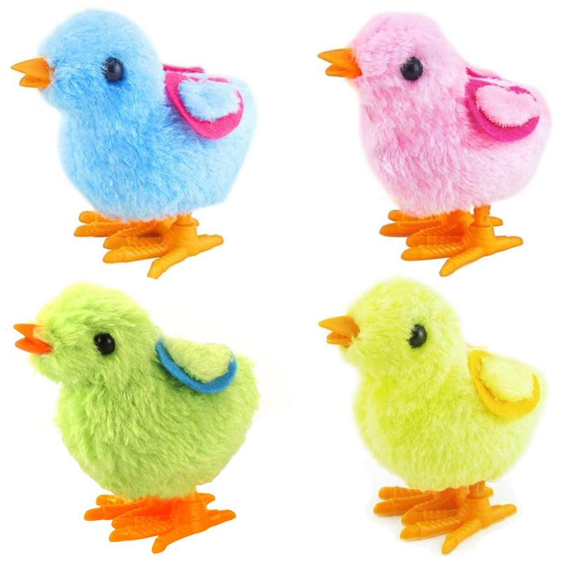 Audaisyly Chick Bunny Wind Up Toys for Kids 4 PCS Clockwork Novelty Jumping Hopping Toy for Easter Egg Hunt Basket Stocking Party Birthday Gift - Image 3