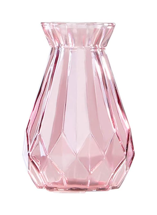 The Bros Glass Vase Decorative Vase Desktop Vase Transparent Vase Set Bedroom Living Room，Decorative Vase for Home Decor, Living.-Pink - Image 1