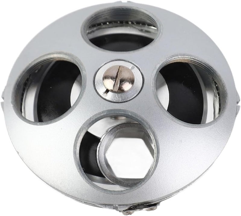 Premium Aluminum Alloy 4 Hole Revolving Nosepiece RMS Objective Lens Adapter for Biological Microscope - Image 5