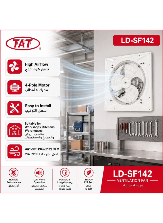 Tat Iron Exhaust Fan 40 × 40 cm frame, 2119 CFM, 220-240 V - Image 2