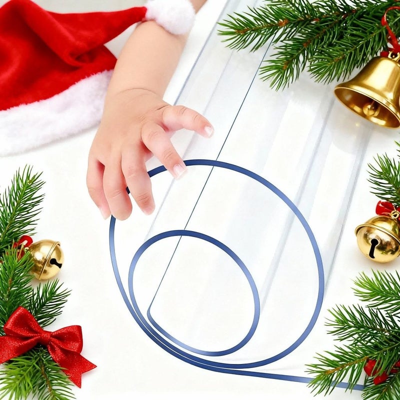Clear Plastic Table Cover Protector 1.5mm Thick Smooth 60 Inch - Image 2