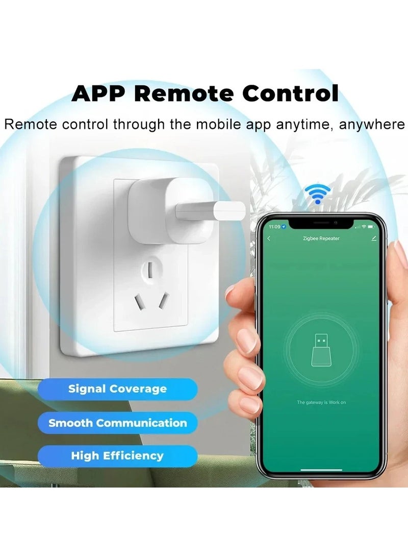 UanTii ZigBee Signal Repeater Tuya Zigbee Signal Extender For Tuya Zigbee Device Expand 20-30M Compatible Tuya ZigBee Gateway Via Smart Life App - Image 4