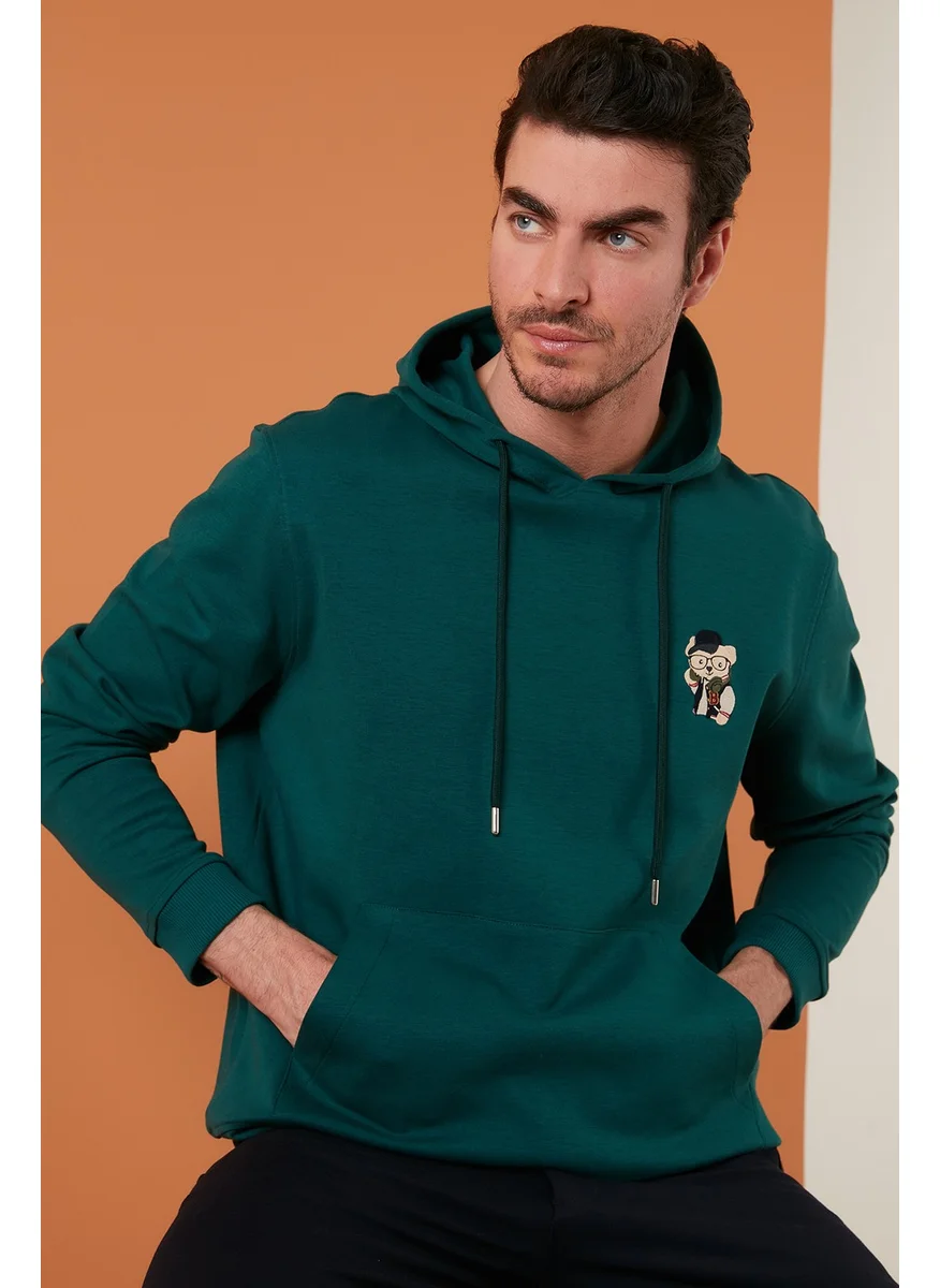 Exxe Cotton Kangaroo Pocket Hooded Sweat Men's Sweat 6141006