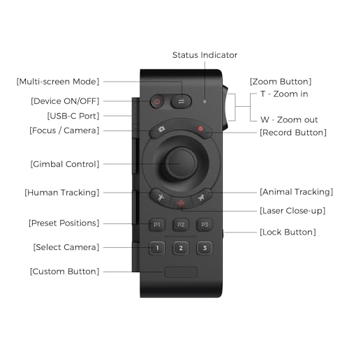 OBSBOT جهاز التحكم عن بُعد الذكي OBSBOT Tail Air، التحكم PTZ عبر زر الجيمبال أو حركات المعصم، اتصال بلوتوث لاسلكي يصل إلى 3 أجهزة OBSBOT Tail Air/Tail 2 - Image 2