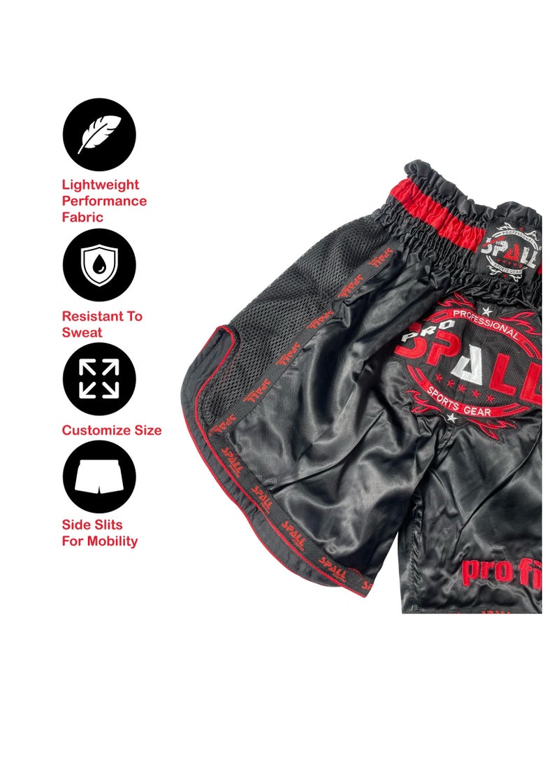 Spall Boxing Shorts For Men Muay Thai Shorts For Kickboxing Wrestling Grappling Fight And Cross Training Martial Arts Training Gym Clothing - Image 4