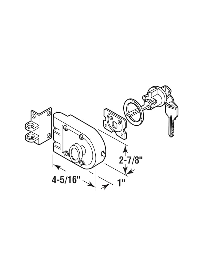 PROMASS promass U 9970 Deadlock – Jimmy-Resistant Design Prohibits Forced Entry By Spreading Of Door Frames Single Cylinder Diecast Metal Lock With A Brass Finish And Angle Strike  - Image 2