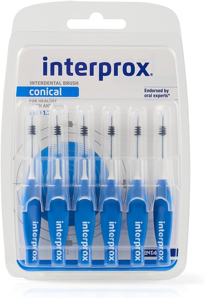 interprox فرش أسنان بين الأسنان Interprox 4G زرقاء مخروطية عبوة من 6 - Image 1