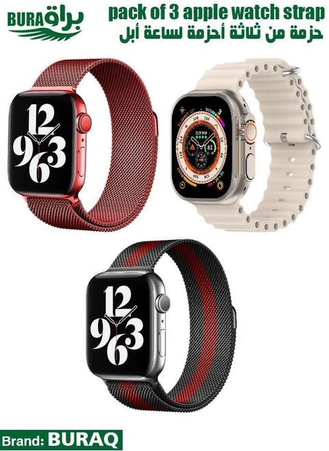 Apple Watch Band Strap For Apple Watch Ultra 2/Ultra 49mm, Series 10 46mm, 9/8/7 45mm, SE2/SE/6/5/4 44mm, 3/2/1 42mm