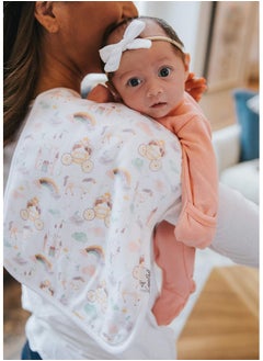 Copper Pearl Copper Pearl Premium Baby Burp Cloths - 3-Pack Large Cotton Burp Cloths, Extra Soft Spit Up Rags with 3 Absorbent Layers, Perfect for Baby Girl Gifts (21" x 10" Size, Enchanted Set)  - Image 4