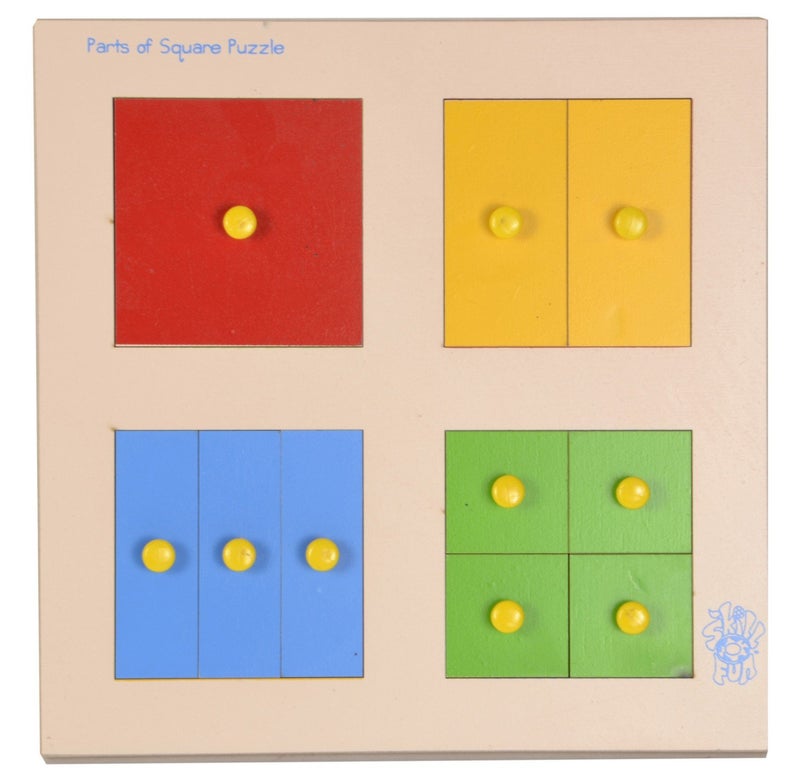Skillofun Wooden Parts Of Square Tray with Knobs - Image 1