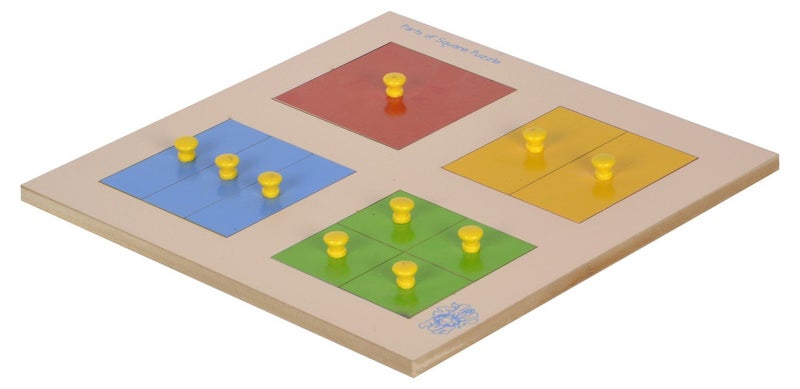 Skillofun Wooden Parts Of Square Tray with Knobs - Image 2