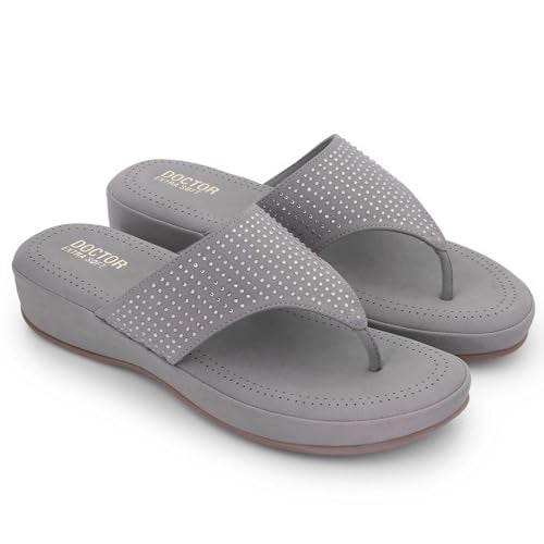 DOCTOR EXTRA SOFT Women's Fashionable Stylish Orthopedic Memory Foam Thong Slippers/Flip Flops|Comfortable & Lightweight|Breathable & Anti-Slip| Casual Slip-on Sandals for Ladies/GirlsD-626 - Image 5