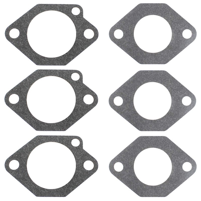 QAZAKY Packof6 Carburetor Base Gasket Compatible with Kawasaki FE290 FE350 Engine Golf Cart Gas Club Car DS Precedent Turf Carryall Industrial Carts Carb 1016438 1016439 1016440 1016441