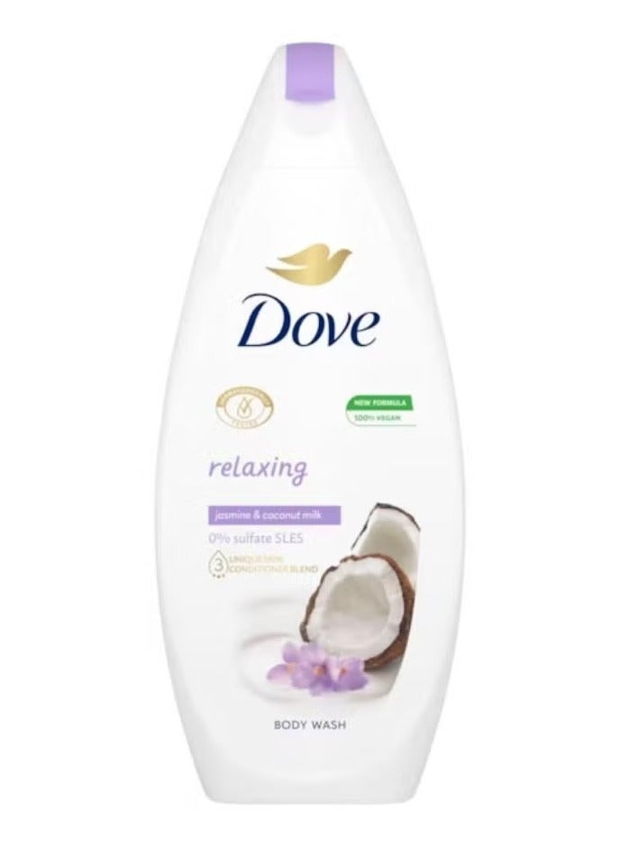 دوف غسول الجسم المريح بالياسمين وحليب جوز الهند 500 مل