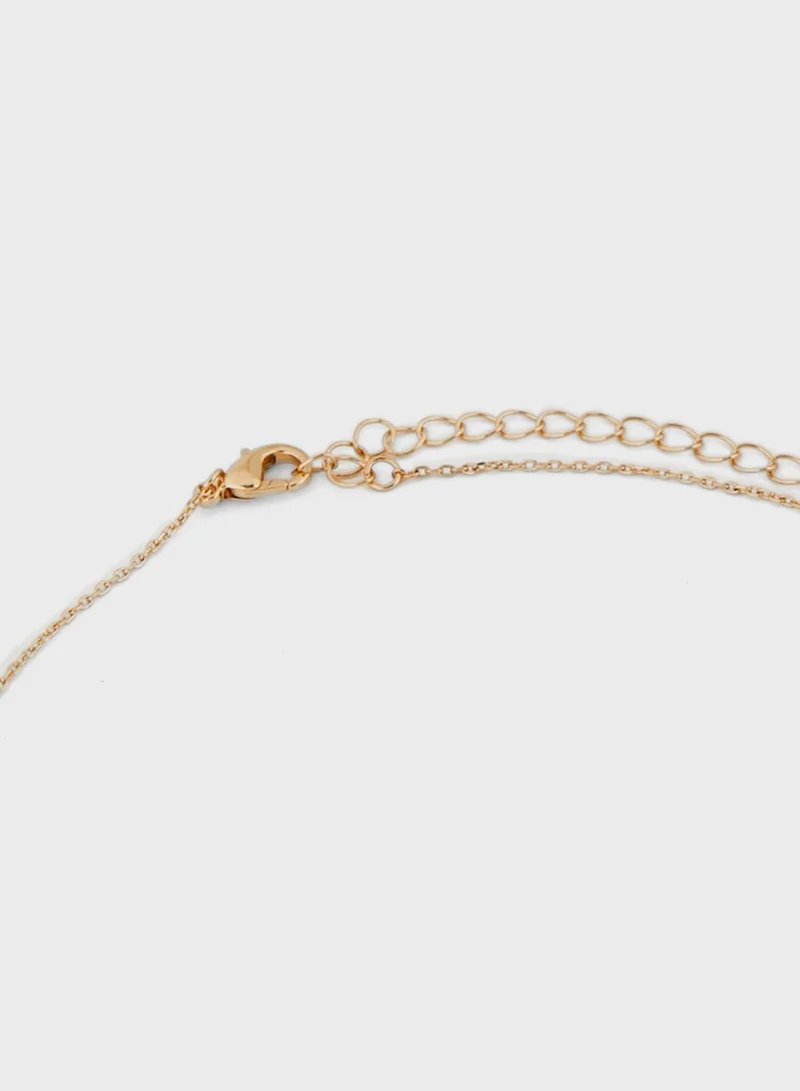 Khizana Arabic Initial "L" Necklace