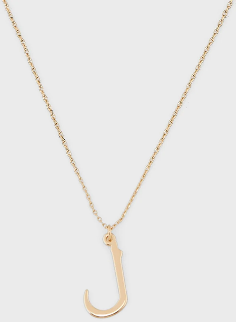 Khizana Arabic Initial "L" Necklace