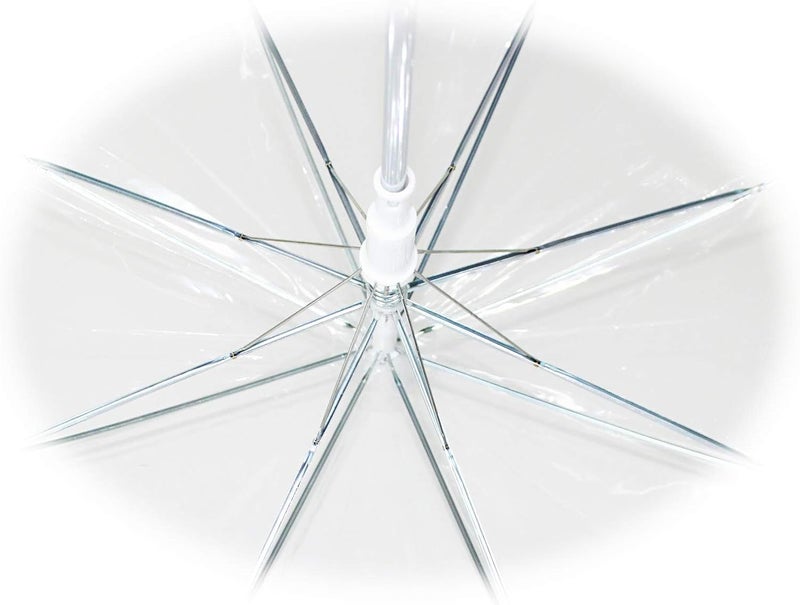 UNIWARE 23" Dome Straight Auto Open Umbrella, 23", Fashion Umbrella, Compact Automatic Rain Umbrella,Clear, Transparent, Easy Grip Handle, Adventure- Cosmic - Image 2