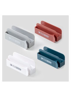 Y&D 4 Pack Hole-Free Clamp Cable Plugs Organizer, Self Adhesive Management Cord Organizer (4 Colors)  - Image 1