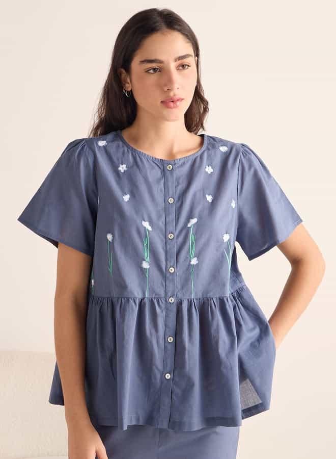 سبلاش فيڤ طقم قميص وبيجامة مطرز - Image 2