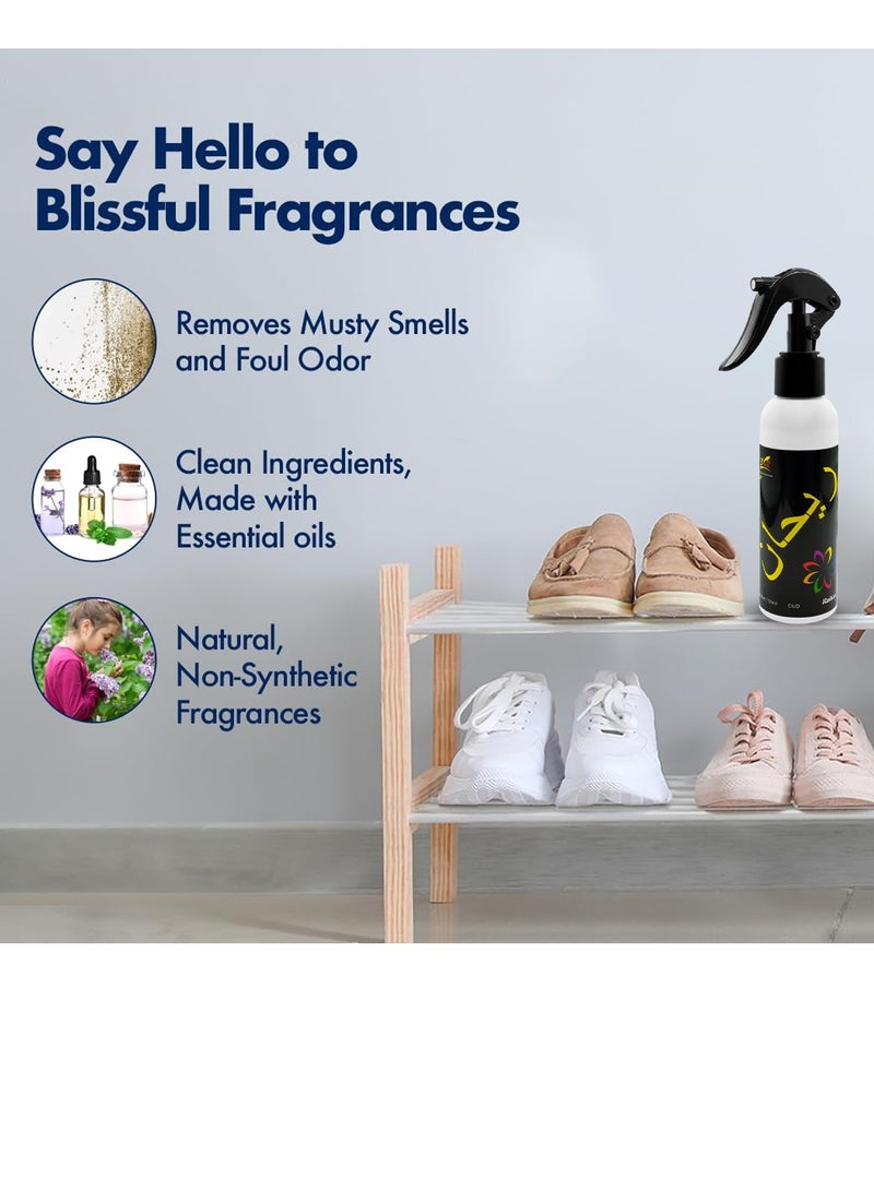 3 اكس ار معطر جو بخاخ برائحة العود من 3XR، 150 مل، غير رذاذ، أساسه زيت عطري، رائحة تدوم طويلاً، آمن للأطفال والحيوانات الأليفة، يزيل الروائح من المنزل والسيارة والمطبخ والحمام والمكتب. - Image 3