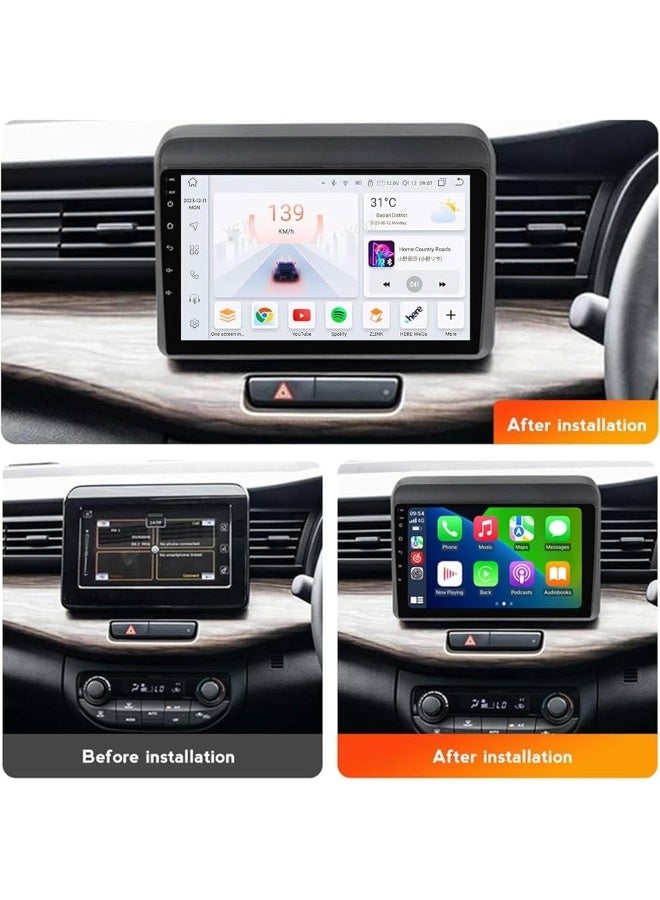 Vierex Fit Suzuki Ertiga Car Stereo Android Screen 2018-2023 with Apple Carplay Android Auto Wireless WiFi DSP FM&AM BT AHD Camera Included (4+32GB 360D Cameras)  - Image 2