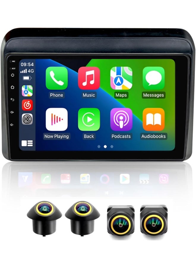 Vierex Fit Suzuki Ertiga Car Stereo Android Screen 2018-2023 with Apple Carplay Android Auto Wireless WiFi DSP FM&AM BT AHD Camera Included (4+32GB 360D Cameras)  - Image 1