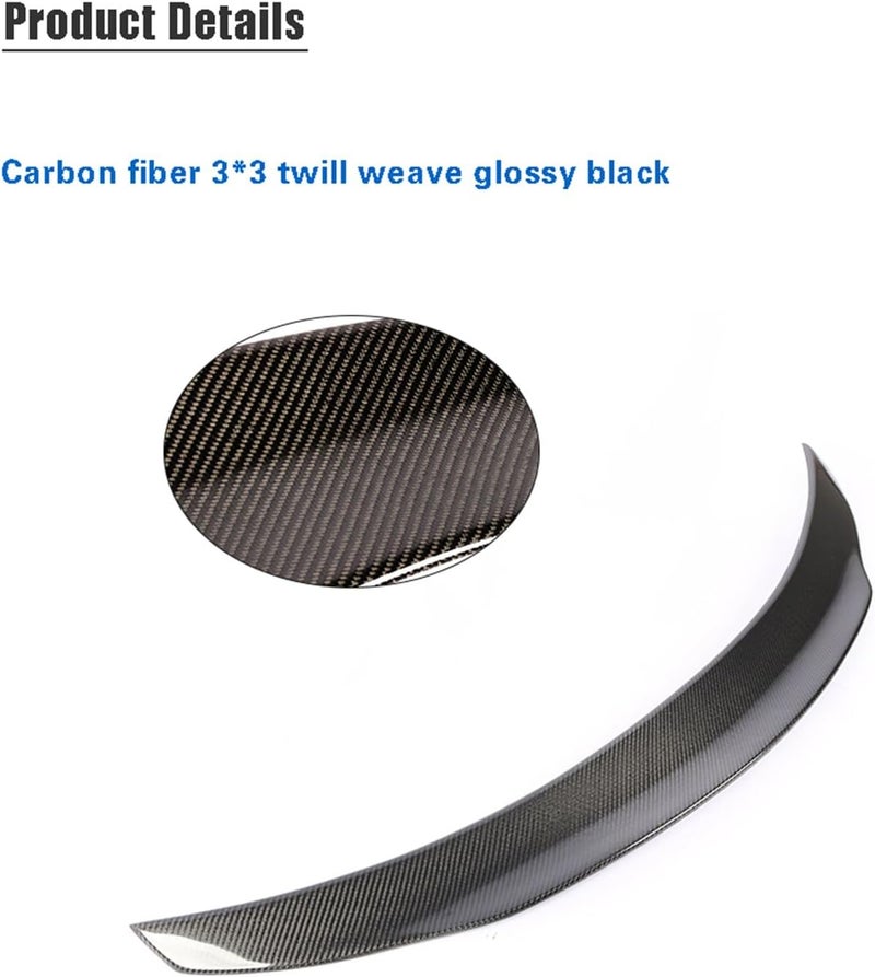 QASULER Carbon Fiber Rear Trunk Spoiler for Mercedes-Benz - Image 3