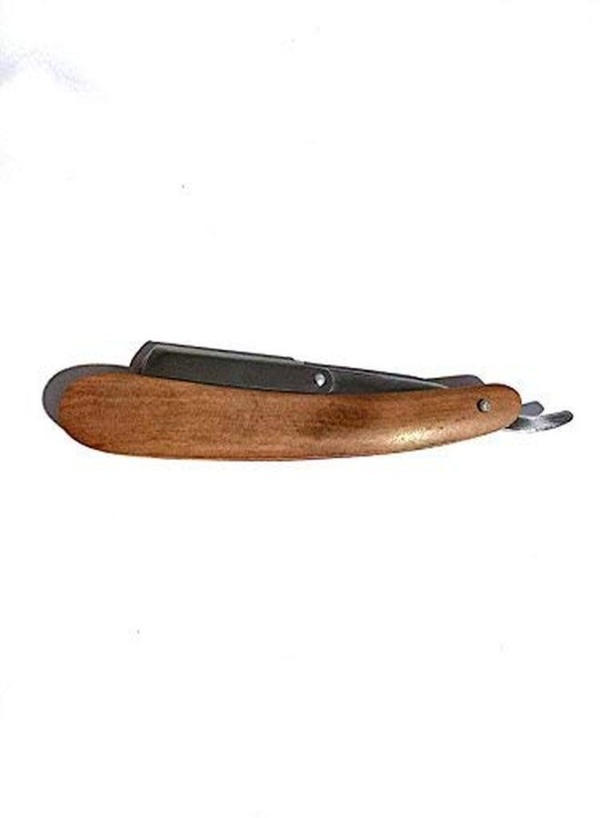 Stylazo (MADE IN DUBAI) Straight Edge Wooden Barber Folding Shaving Razor Folding Straight Wooden Razor - Image 1