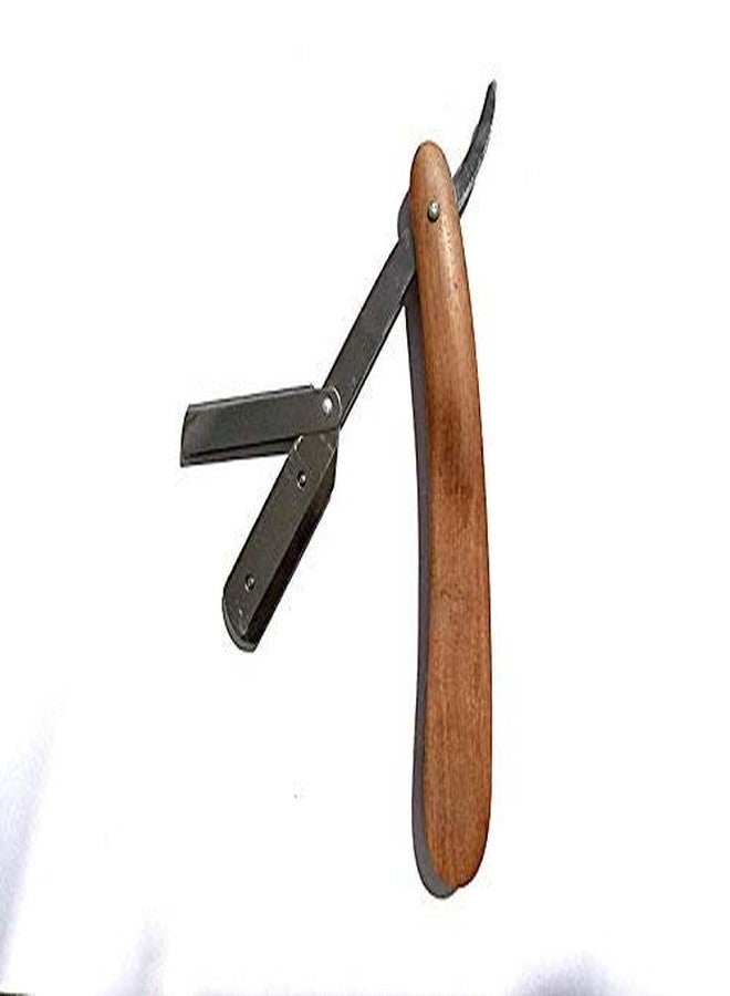 Stylazo (MADE IN DUBAI) Straight Edge Wooden Barber Folding Shaving Razor Folding Straight Wooden Razor - Image 4