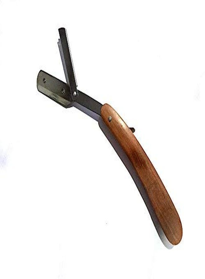 Stylazo (MADE IN DUBAI) Straight Edge Wooden Barber Folding Shaving Razor Folding Straight Wooden Razor - Image 3