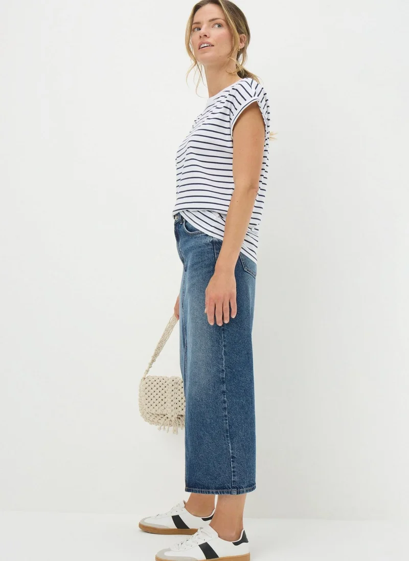 Matalan Navy Stripe Short Sleeve Top