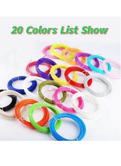 TIGER 3D Pen for Kids Filament Refills, PLA 1.75mm Filament for 3D Pens & Printers, Eco-Friendly Materials, 20 Vibrant Colors (16 Feet Each, Total 320 Feet), Safe, Non-Toxic, Perfect for Creative Projects, Educational Crafts, and Fun Art Activities for Kids & Adults  - Image 3