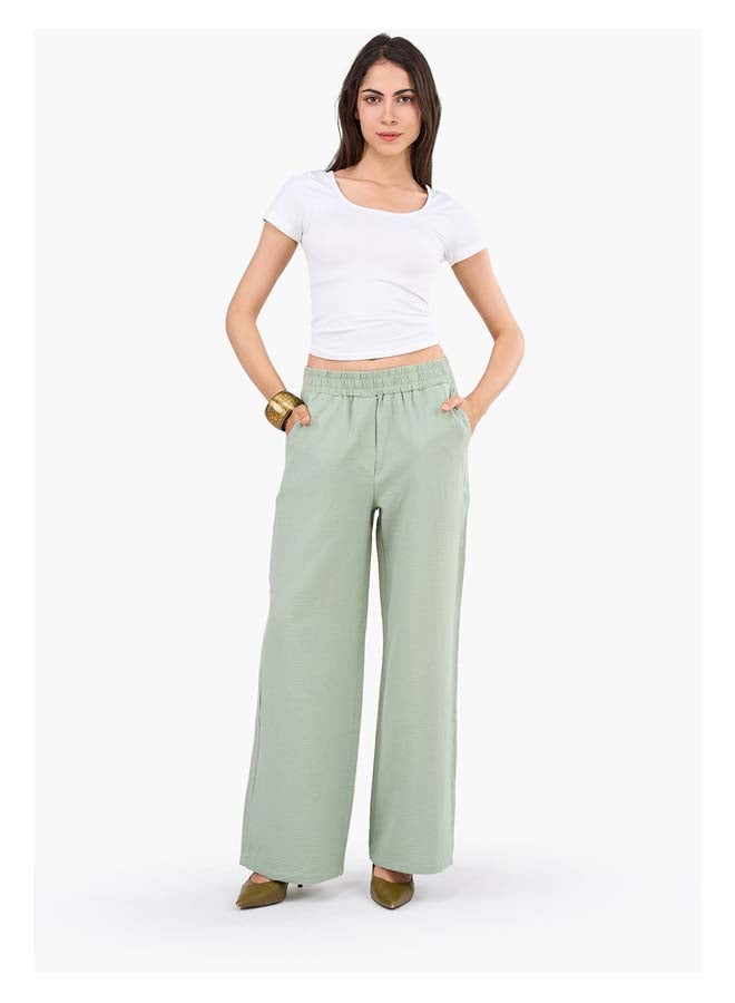 Chic Wide-Leg Tencel Pants