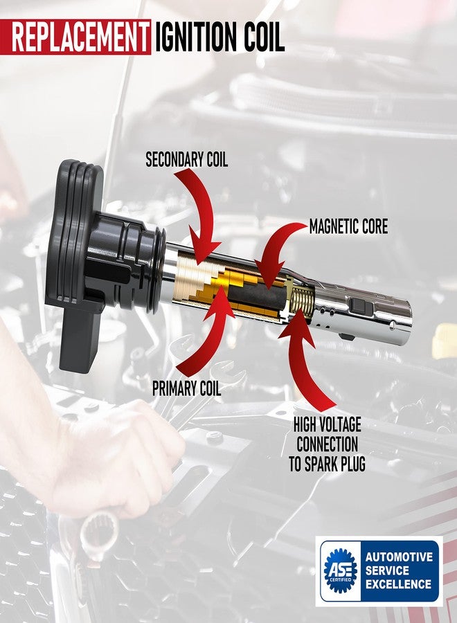 AA Ignition Ignition Coil - Replaces 07K905715F, 06H 905 115B - Compatible with Volkswagen & Audi Vehicles - MK5 and MK6 GTI, Rabbit, Golf, A4, A5, A6, A7, Q5, TT, R8 Coils - Image 5