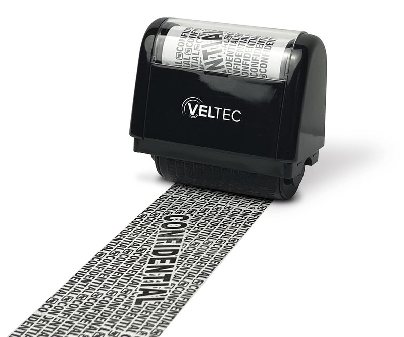 Veltec ID Protector Ink Roller  Identity Theft Protection Roller Stamp Black Stamp Only